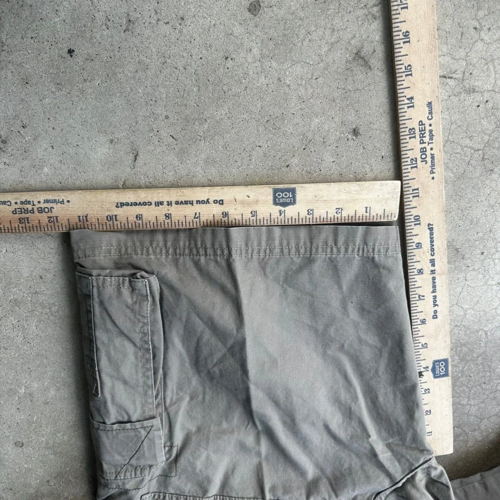 Wrangler Cargo Shorts Mens 34 Grey Excellent Ripstop Cotton 60CEWML - Picture 5 of 5